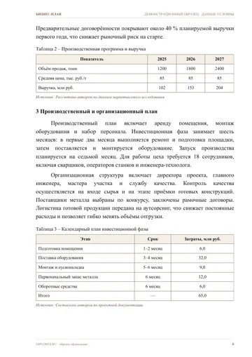 Страница 6: Описание продукции и рынка