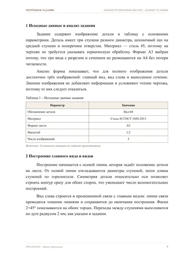 Страница 5: Исходные данные и анализ задания