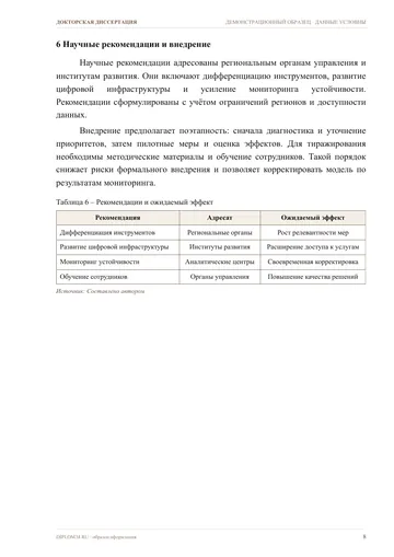 Страница 8: Таблица с данными