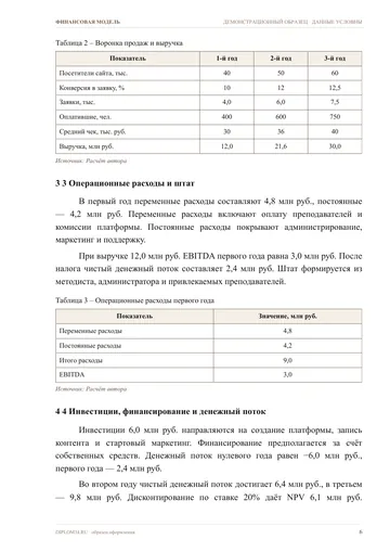 Страница 6: 2 Выручка и воронка продаж