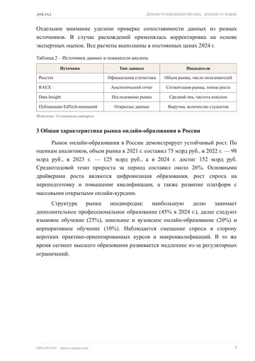 Страница 7: Методика и источники данных для анализа…