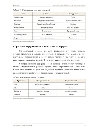 Страница 8: Таблица с данными