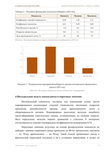Страница 8: Анализ финансовых рисков предприятий…