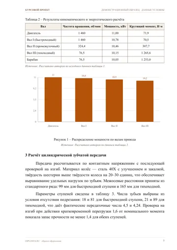 Страница 7: Кинематический и энергетический расчёт…