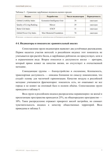 Страница 7: 3. Зарубежные индексы и рейтинги городов