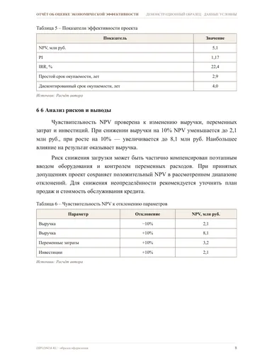Страница 8: Таблица с данными