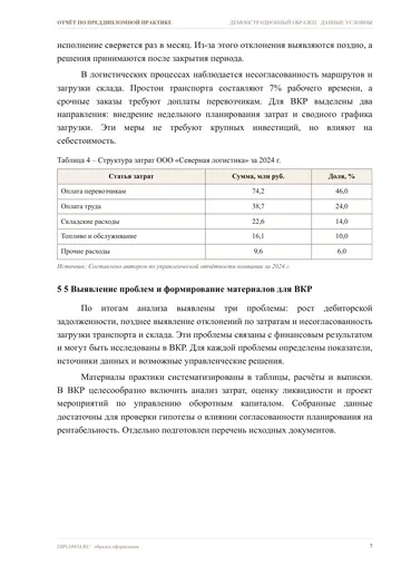Страница 7: 3 Анализ финансового состояния и ликвидности