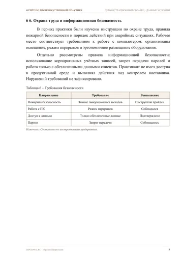 Страница 8: Таблица с данными