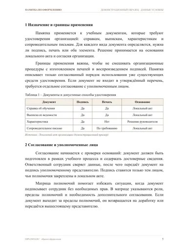 Страница 5: Назначение и границы применения