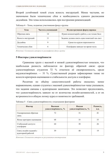 Страница 8: Результаты анкетного опроса