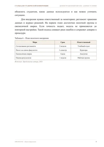 Страница 8: Таблица с данными